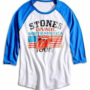 Lucky Brand Rolling Stones rock Official  l/s T-Shirt M Last made in USA NWT